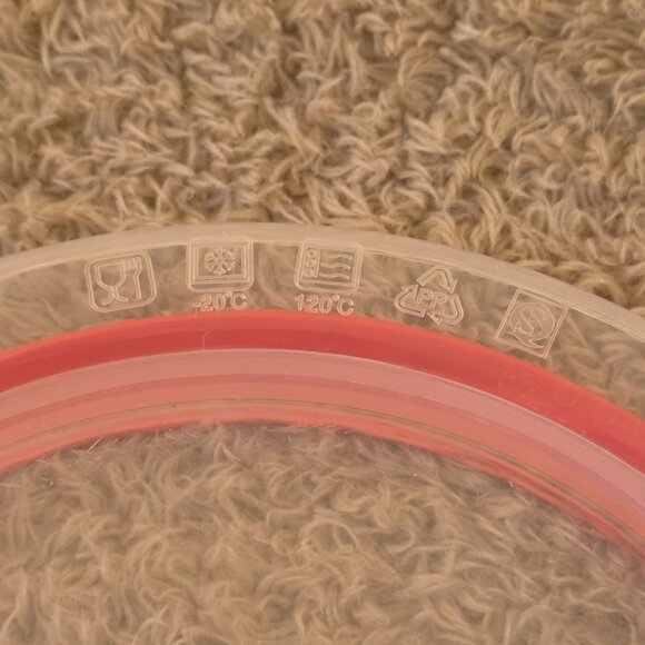 Blue leaf ceramic bowl w/ vented lid, 16 cm - Picture 6 of 7